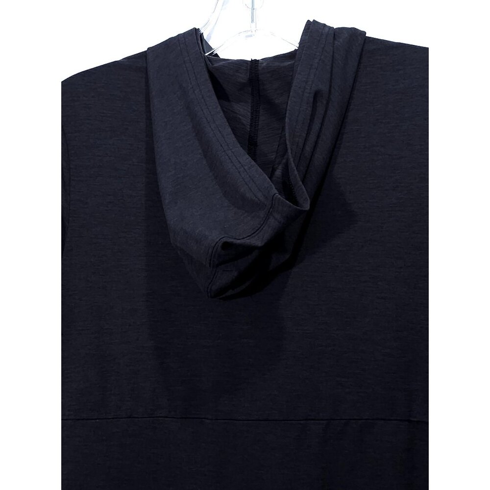 Reebok Women's Short-Sleeve Hoodie Black Lightweight Activewear L - Picture 6 of 7